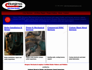 burgessmechanical.com screenshot