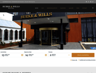 burkeandwillshotel.com.au screenshot