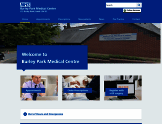 burleyparkmedicalcentre.co.uk screenshot