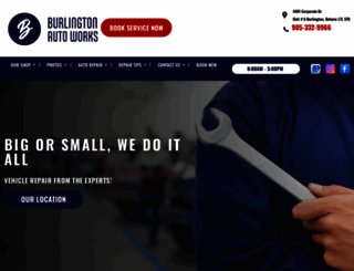 burlingtonautoworks.com screenshot