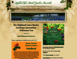 burnetcountyhighlandlakesmastergardener.org screenshot