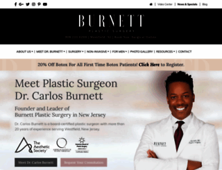 burnettplasticsurgery.com screenshot