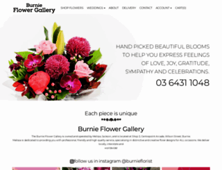 burnieflowergallery.com.au screenshot