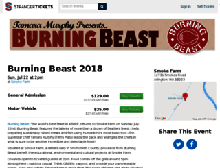 burningbeast.strangertickets.com screenshot