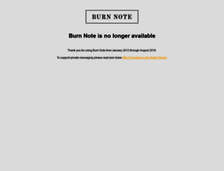 burnnote.com screenshot