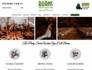 burnsrentals.com screenshot