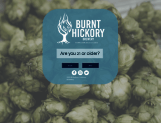 burnthickorybrewery.com screenshot