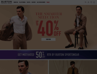 burton-menswear.com screenshot