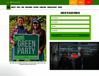 bury.greenparty.org.uk screenshot
