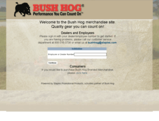 bushhog.corpmerchandise.com screenshot