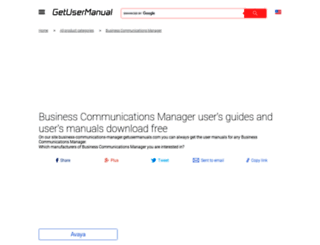 business-communications-manager.getusermanuals.com screenshot