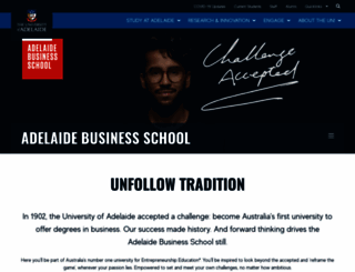 business.adelaide.edu.au screenshot