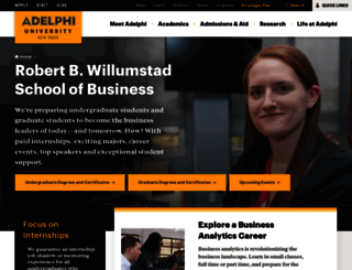 business.adelphi.edu screenshot