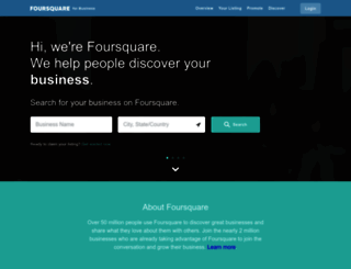 business.foursquare.com screenshot