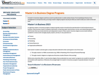business.gradschools.com screenshot