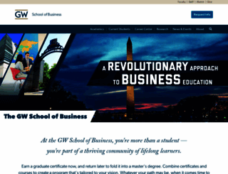 business.gwu.edu screenshot