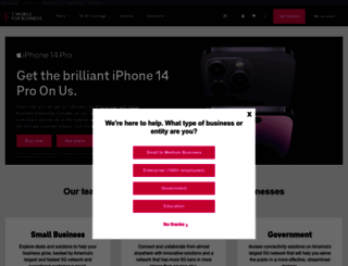 business.t-mobile.com screenshot