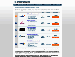 businessbroadbandpackages.co.uk screenshot