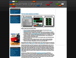 businesscardland.com screenshot