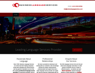 businesslanguageservices.co.uk screenshot