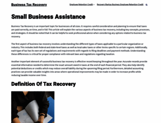 businesstaxrecovery.com screenshot