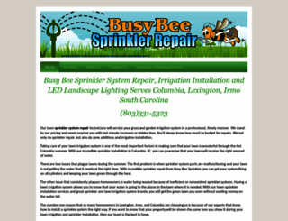 busybeesprinklerrepair.com screenshot