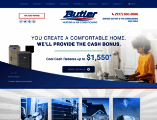 butlerheating.com screenshot
