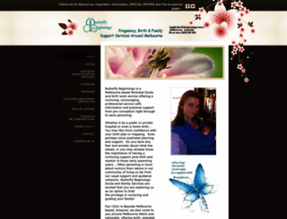 butterflybeginnings.com.au screenshot