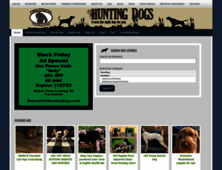 buyandsellhuntingdogs.com screenshot