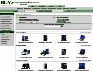 buycomputermemory.com screenshot