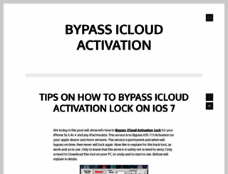 bypassicloudactivation.wordpress.com screenshot