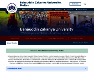 bzu.edu.pk screenshot