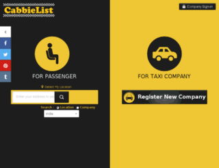 cabbielist.com screenshot