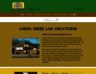 cabincreeklogcreations.com screenshot