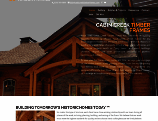 cabincreektimberframes.com screenshot