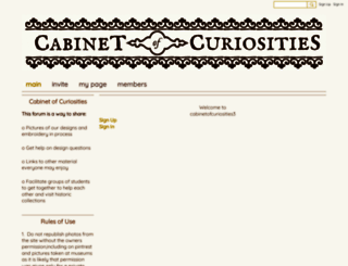 cabinetofcuriosities.ning.com screenshot