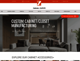 cabinetsbyzephyr.com screenshot