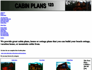 cabinplans123.com screenshot