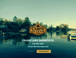 cabinsoncrane.com screenshot