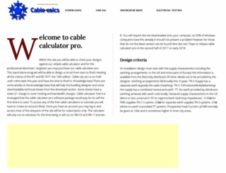 cable-calculations.co.uk screenshot