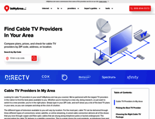 cableproviders.inmyarea.com screenshot