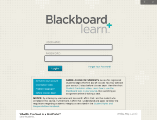 cabrillo.blackboard.com screenshot