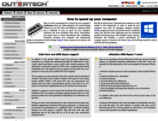 cacheman.outertech.com screenshot