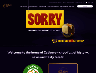 cadbury.ie screenshot