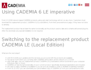 cademia.org screenshot