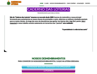 cadernodasloterias.com.br screenshot