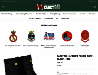 cadetkitshop.com screenshot