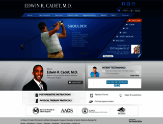 cadetmdraleighsportsmed.com screenshot