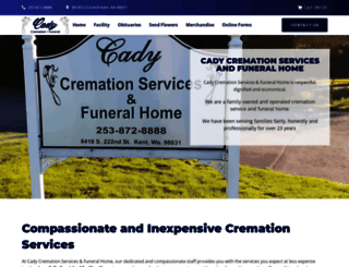 cadycremationservices.com screenshot