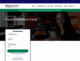 cafoodhandlers.com screenshot
